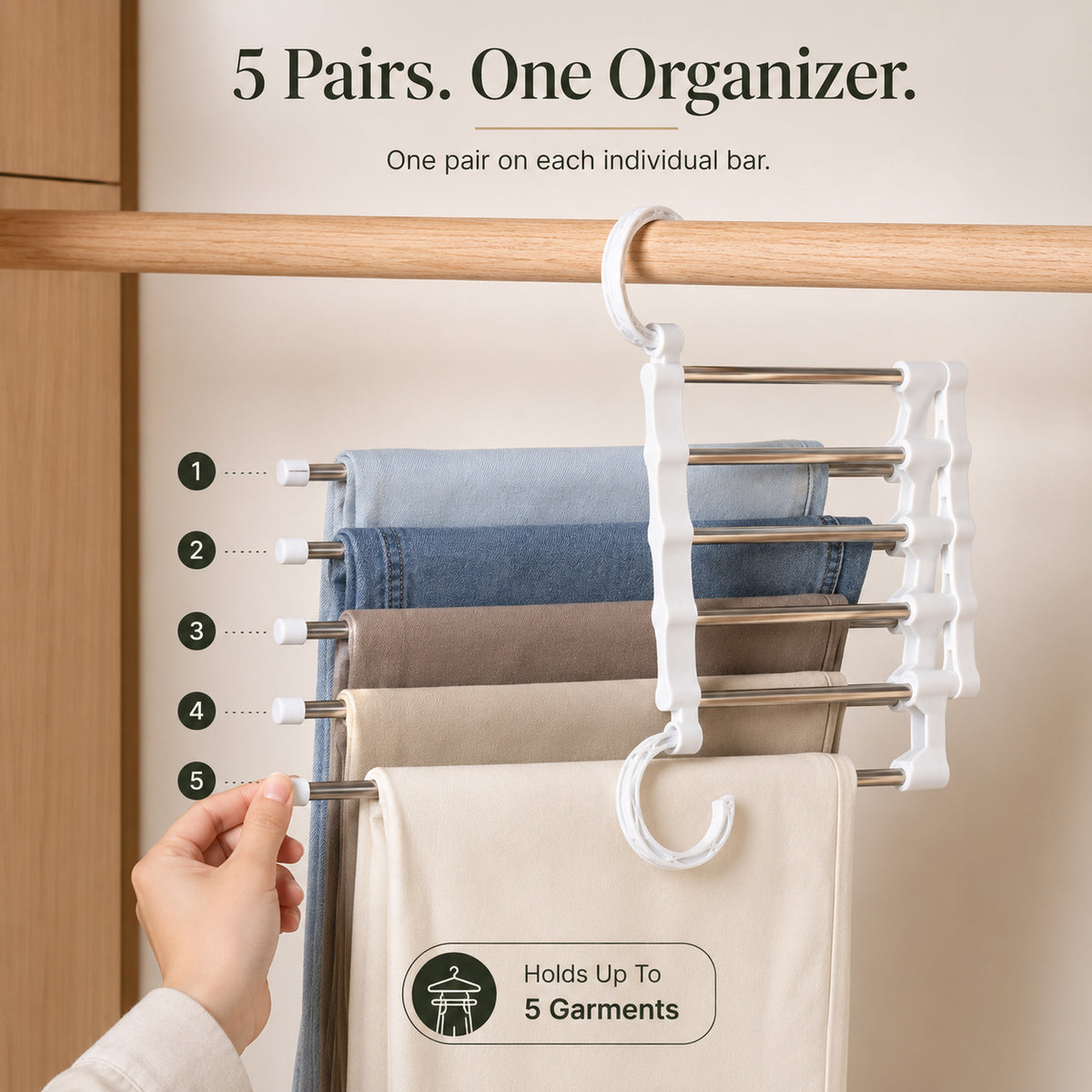 Elevonia GlideSpace™ Trouser Organizer