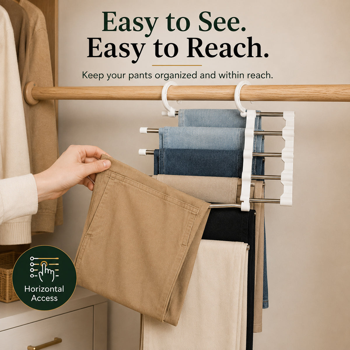 Elevonia GlideSpace™ Trouser Organizer