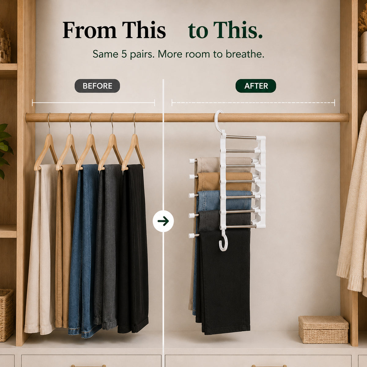 Elevonia GlideSpace™ Trouser Organizer